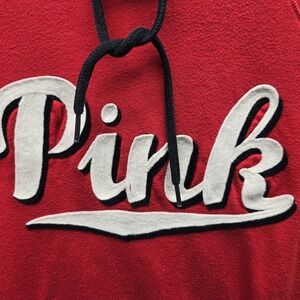PINK Victoria's Secret Women's Small Red‎ Hoodie Pullover Drawstring Sweatshirt